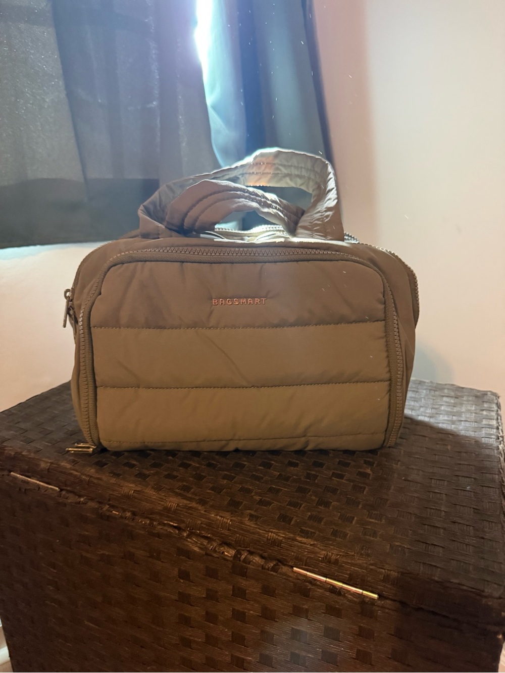 BAGSMART Quilted Olive Men's Travel Toiletry Bag